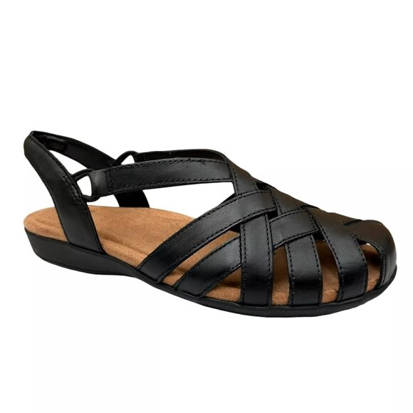 Earth Women’s Berri Closed Toe Sling Back Sandal Sz 8 Black Slip-on Arch support - Picture 3 of 13